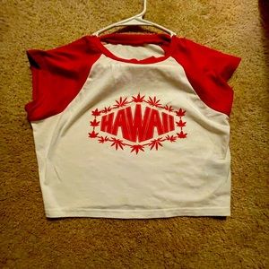 Hawaii cropped beach shirt